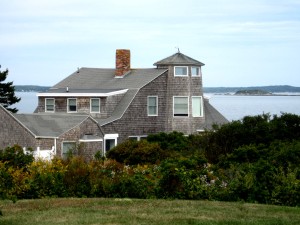 Typical Maine Coast Weathered Stately Home