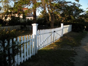 Sundown and White Fence