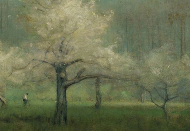 Tonalism Orchard in Bloom from Internet no artist no title